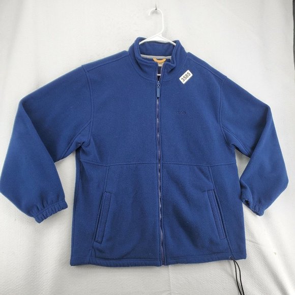 IZOD Jacket Men's Full Zip High Neck Long Sleeve Sweatshirt Fleece Pockets Blue - Picture 11 of 11